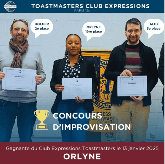 Concours improvisations Toastmasters Expressions